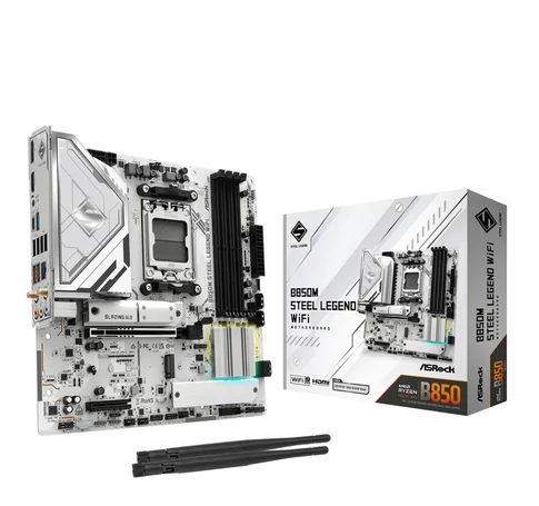 ASRock B850M STEEL LEGEND WIFI AMD Ryzen 7000 Sorozat Alaplap DDR5 Támogatással