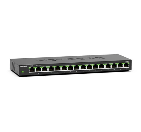 NETGEAR GS316 Beállítást nem igénylő (unmanaged) L2 Gigabit Ethernet (10/100/1000) Fekete