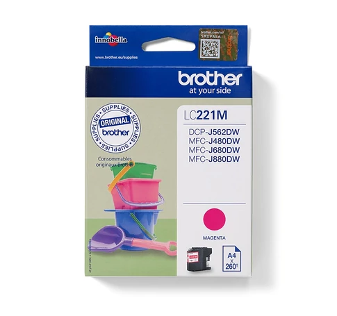 Brother LC221M tintapatron 1 db Eredeti Magenta
