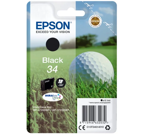 Epson Golf ball C13T34614020 tintapatron 1 db Eredeti Standard teljesítmény Fekete
