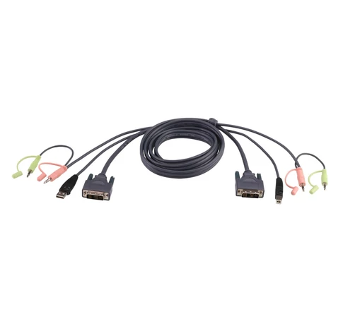 ATEN 2L-7D03UI KVM kábel Fekete 3 M