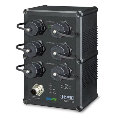 PLANET IGS-5227-6T hálózati kapcsoló Vezérelt L2+ Gigabit Ethernet (10/100/1000) Fekete