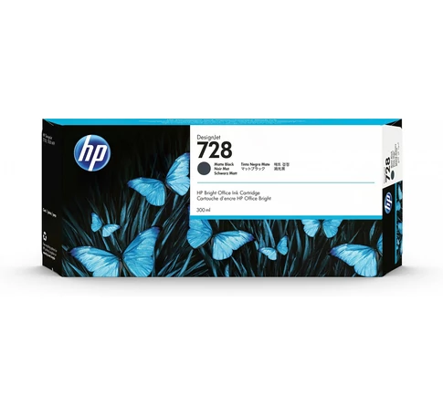 HP 728 300-ml Matte Black DesignJet Ink Cartridge