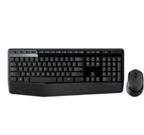 Logitech 920-006489 billentyűzet Egér mellékelve Univerzális Vezeték nélküli RF QWERTY Angol Fekete