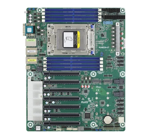 ASRock ROMED8-2T, 1xSKT SP3, AMD EPYC 7000, SoC, SATA, NVMe, 2xM.2, 2x10GbE, IPMI