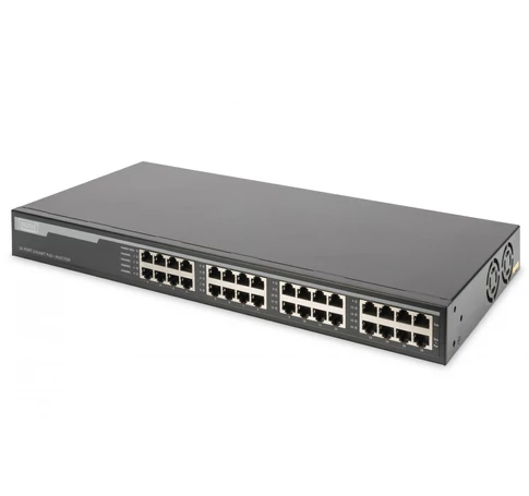Digitus DN-95116 hálózati kapcsoló Gigabit Ethernet (10/100/1000) Ethernet-áramellátás (PoE) támogatása 1U Szürke