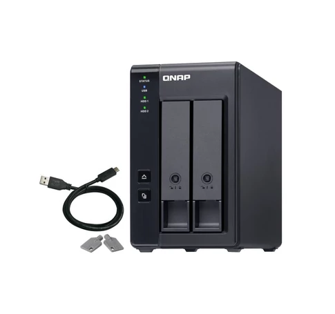 QNAP TR-002 tárolóegység burkolat HDD/SSD ház Fekete 2.5/3.5"