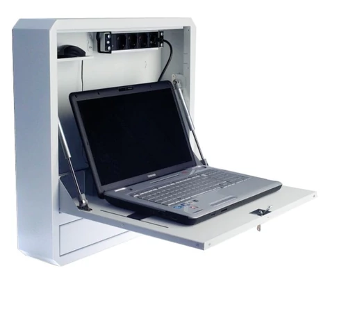 Techly ICRLIM01W2 19" Fali rögzített laptop szekrény polccal - Fehér