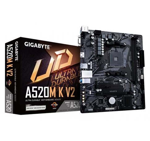 GIGABYTE A520M K V2 alaplap AMD A520 AM4 foglalat Micro ATX