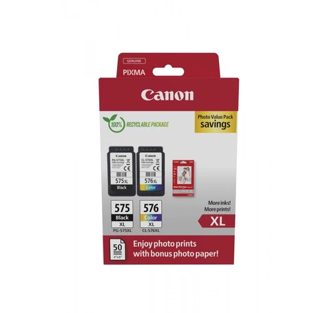 Canon 5437C006 tintapatron 2 db Eredeti Nagy (XL) kapacitású Fekete, Cián, Magenta, Sárga