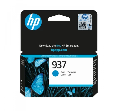 HP 937 Cyan Original Ink Cartridge tintapatron 1 db Standard teljesítmény Cián