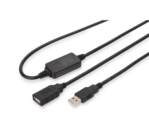 Digitus DA-73100-1 USB kábel USB 2.0 10 M USB A 0,48 Gbit/s Fekete