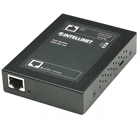 Intellinet 560443 hálózati elosztó Ethernet-áramellátás (PoE) támogatása Fekete