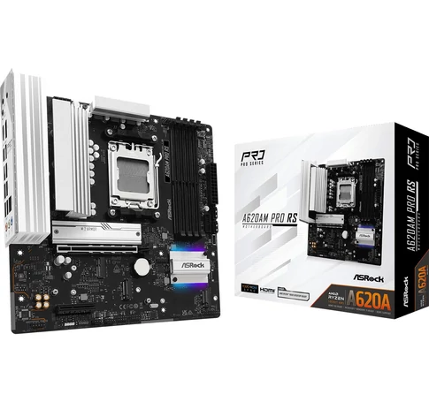 Asrock A620AM Pro RS AMD A620A Socket AM5 Micro ATX