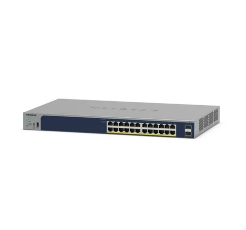 NETGEAR GS724TPv3 Vezérelt L2 Gigabit Ethernet (10/100/1000) Ethernet-áramellátás (PoE) támogatása Szürke