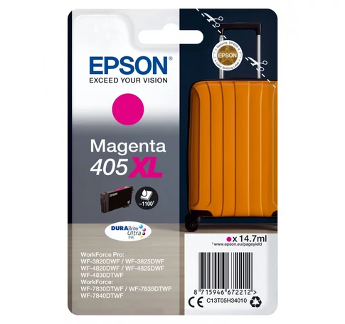 Epson 405XL DURABrite Ultra Ink tintapatron 1 dB Eredeti Nagy (XL) kapacitású Magenta