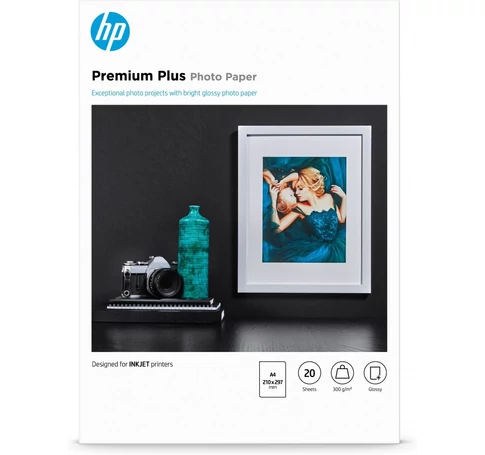 HP Premium Plus Glossy Photo Paper-20 sht/A4/210 x 297 mm