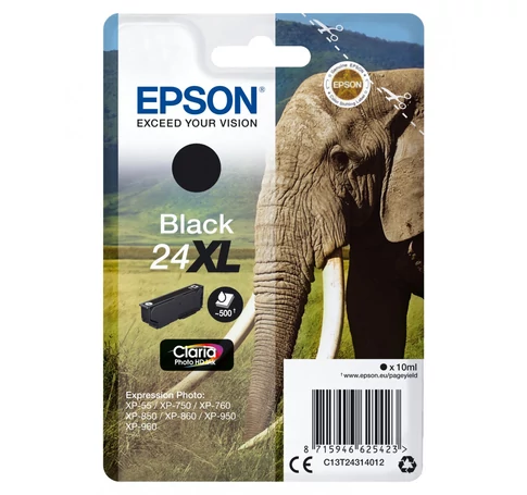 Epson Elephant C13T24314022 tintapatron 1 db Eredeti Nagy (XL) kapacitású Fekete