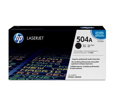 HP 504A Black Original LaserJet Toner Cartridge