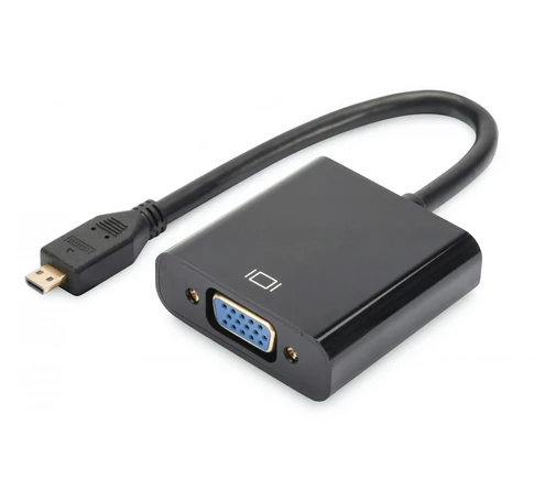 Digitus DA-70460 video átalakító kábel HDMI D-típus (Micro) VGA (D-Sub) Fekete