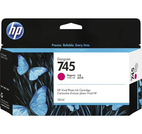 HP 745 130-ml DesignJet Magenta Ink Cartridge