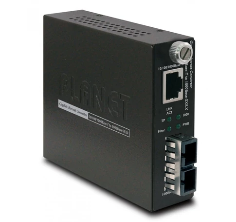 PLANET GST-802S hálózati média konverter 2000 Mbit/s 1310 nm Single-mode Fekete