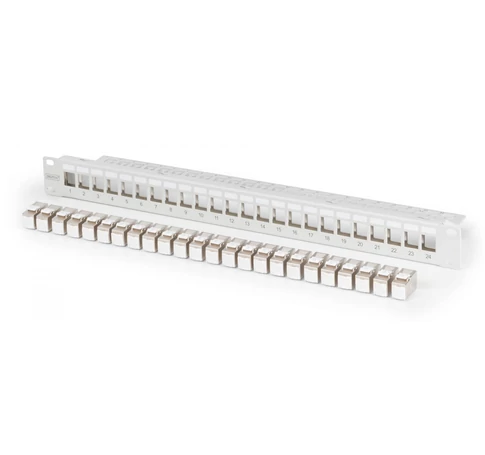 Digitus DN-91410-24 Moduláris patch panel, 24-portos, 24x DN-93615-tel felszerelve