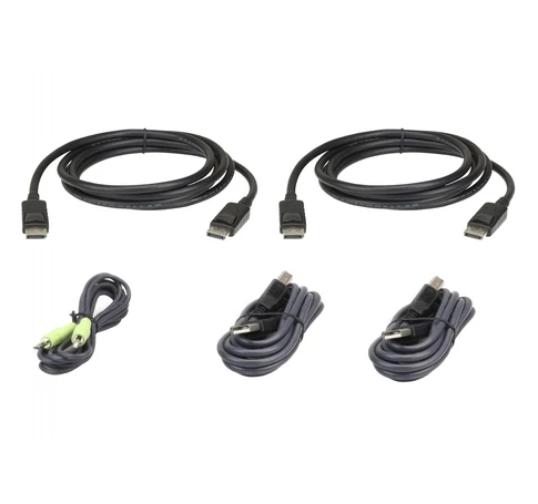 ATEN 2L-7D02UDPX5 KVM kábel Fekete 1,8 M