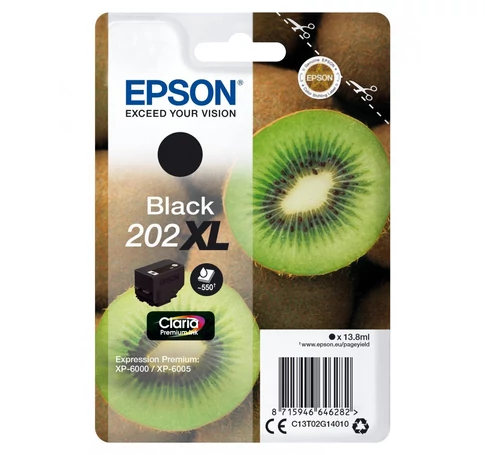 Epson Kiwi 202XL tintapatron 1 dB Eredeti Nagy (XL) kapacitású Fekete