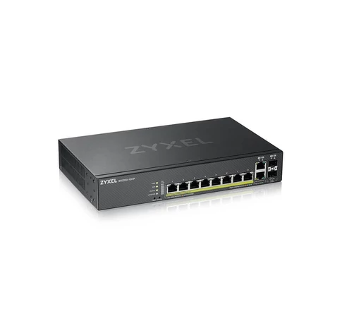 Zyxel GS2220-10HP-EU0101F hálózati kapcsoló Vezérelt L2 Gigabit Ethernet (10/100/1000) Ethernet-áramellátás (PoE) támogatása Fekete