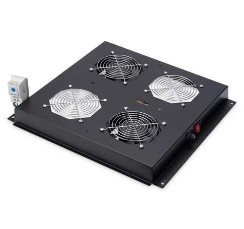 Digitus DN-19 FAN-2-B-N rack tartozék Ventilátor panel