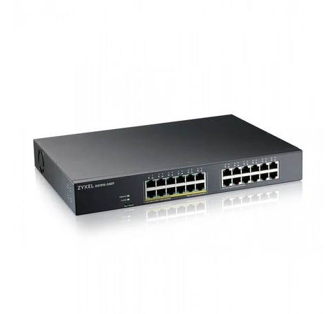 Zyxel GS1915-24EP Vezérelt L2 Gigabit Ethernet (10/100/1000) Ethernet-áramellátás (PoE) támogatása 1U Fekete