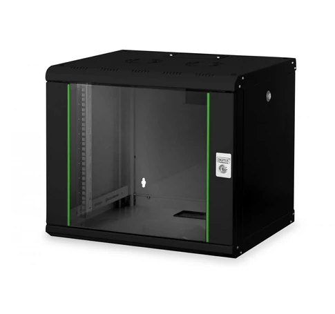 Digitus DN-19 09-U-SW állvány 9U Falra szerelhető állvány Fekete