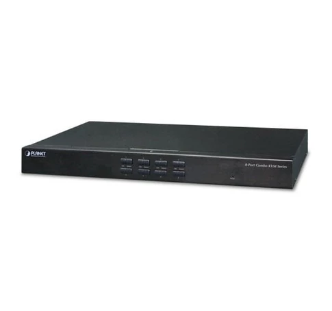 PLANET KVM-210-08 KVM kapcsoló Keretállvány Fekete