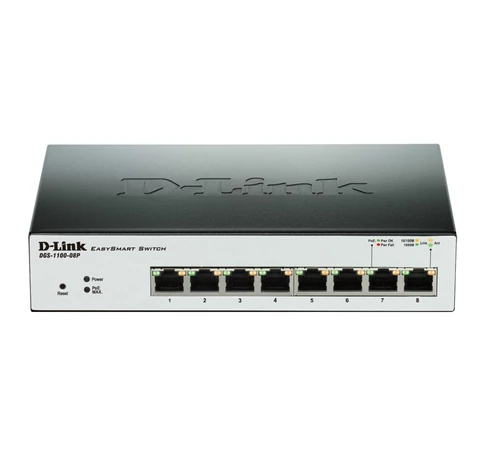 D-Link DGS-1100-08P 8-Port PoE Gigabit Smart Switch