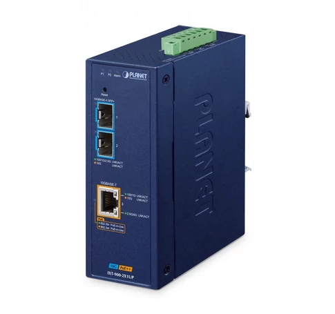 PLANET IP40 Industrial 2-Port hálózati média konverter Kék
