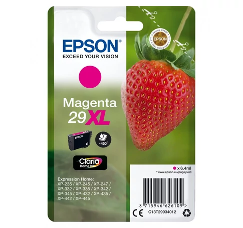 Epson Strawberry C13T29934022 tintapatron 1 db Eredeti Nagy (XL) kapacitású Magenta