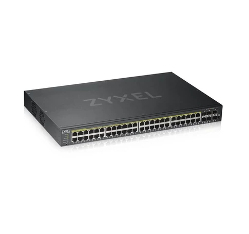 Zyxel GS1920-48HPV2 Vezérelt Gigabit Ethernet (10/100/1000) Ethernet-áramellátás (PoE) támogatása Fekete