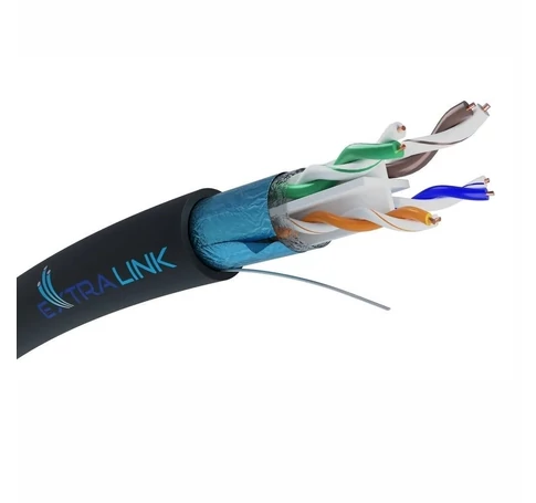 Extralink CAT6 FTP (F/UTP) V2 Külső | Hálózati kábel csavarva | 50M