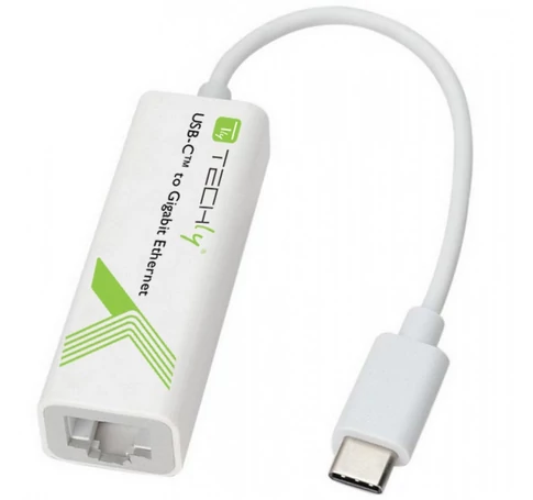 Techly IADAP USB31-ETGIGA USB-C 3.1 RJ45 Gigabites Hálózati Adapter. 10/100/1000