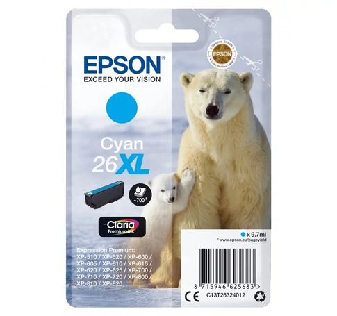 Epson C13T26324012 Nagy kapacitású cián tintapatron 700 oldal