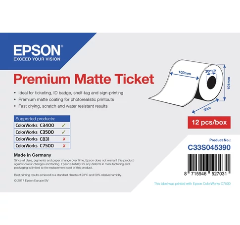 Epson Premium, 102mm x 50m, 107 g/m²