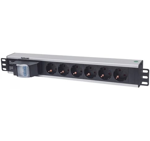 Intellinet 711432 áramelosztó egység (PDU) 6 AC kimenet(ek) 1.5U Fekete, Szürke