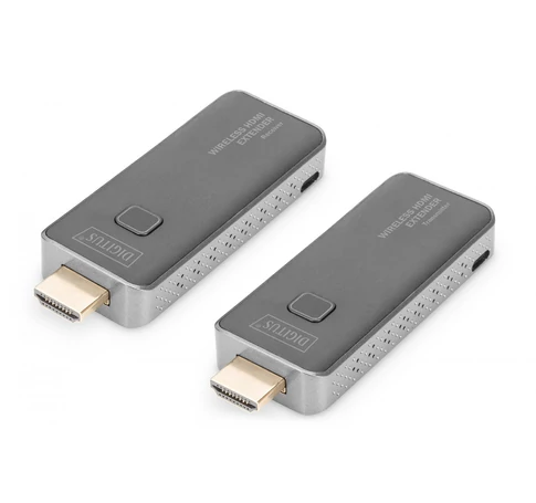 Digitus DS-55318 audió/videó jeltovábbító AV adó- és vevőegység Fekete