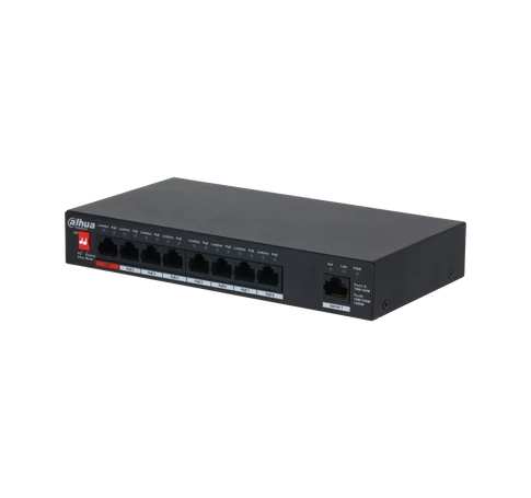 Dahua PFS3009-8ET1GT-96-V2 9-portos nem menedzselt asztali switch 8 PoE porttal