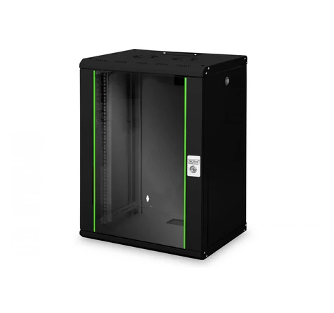 Digitus DN-19 16-U-SW állvány 16U Falra szerelhető állvány Fekete