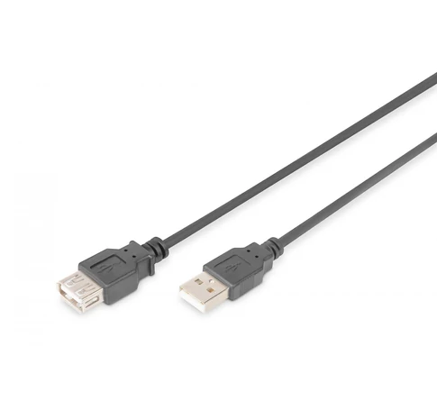 Digitus AK-300202-018-S USB kábel USB 2.0 1,8 M USB A 0,48 Gbit/s Fekete