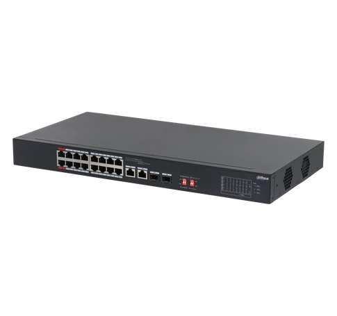 Dahua S3218-16ET-135 18-portos nem kezelt asztali switch 16 PoE porttal