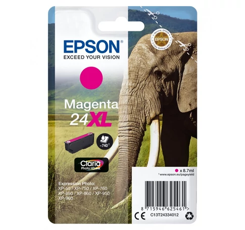 Epson Elephant C13T24334012 tintapatron 1 db Eredeti Nagy (XL) kapacitású Magenta