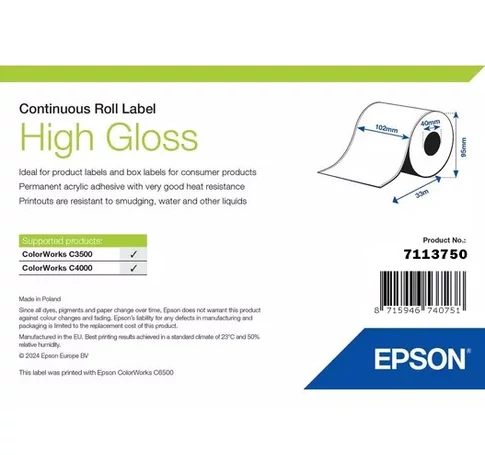 Epson High Gloss Label Öntapadós nyomtatócimke